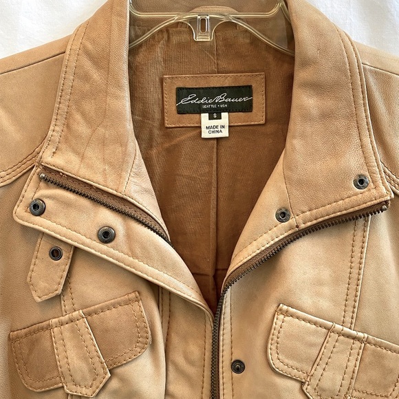 Eddie Bauer | 100% Lamb Leather Moto Jacket | Women | Size: Small - Picture 3 of 15